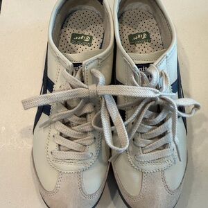 Onitsuka Tiger by Asics Cream and Navy Sneakers